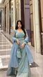Load image into Gallery viewer, Sky Blue Designer Fandy Silk Plazo Set with Sequins Work &amp; Dupatta ClothsVilla
