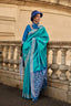 Sky Blue Elegant & Art Silk South Style Saree with Weaving Work – Traditional Wear ClothsVilla