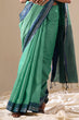 Load image into Gallery viewer, Sky Blue Elegant Banarasi Silk Blend Saree with Zari Woven Border ClothsVilla