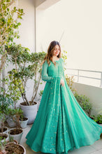 Load image into Gallery viewer, Sky Blue Elegant Designer Party Wear Gown &amp; Dupatta Set Clothsvilla