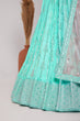 Load image into Gallery viewer, Sky Blue Elegant Heavy Georgette Embroidered Lehenga Set with Sequins &amp; Butterfly Net Dupatta ClothsVilla
