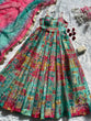 Load image into Gallery viewer, Sky Blue Elegant Jimmy Organza Silk Digital Printed Anarkali Gown with Designer Dupatta – 8 Meter Flair ClothsVilla