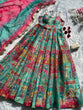 Load image into Gallery viewer, Sky Blue Elegant Jimmy Organza Silk Digital Printed Anarkali Gown with Designer Dupatta – 8 Meter Flair ClothsVilla