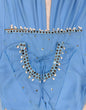 Load image into Gallery viewer, Sky Blue Elegant Mirror Work Georgette Suit Set ClothsVilla