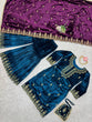 Load image into Gallery viewer, Sky Blue Elegant Viscose Velvet Embroidered Sharara Set ClothsVilla