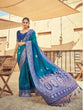 Load image into Gallery viewer, Sky Blue Elegant Zari Woven Cotton Slub Saree with Georgette Blouse ClothsVilla