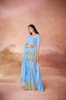 Load image into Gallery viewer, Sky Blue Embroidered Georgette Sharara Set with Sequin Work &amp; Dupatta – Ready to Wear ClothsVilla