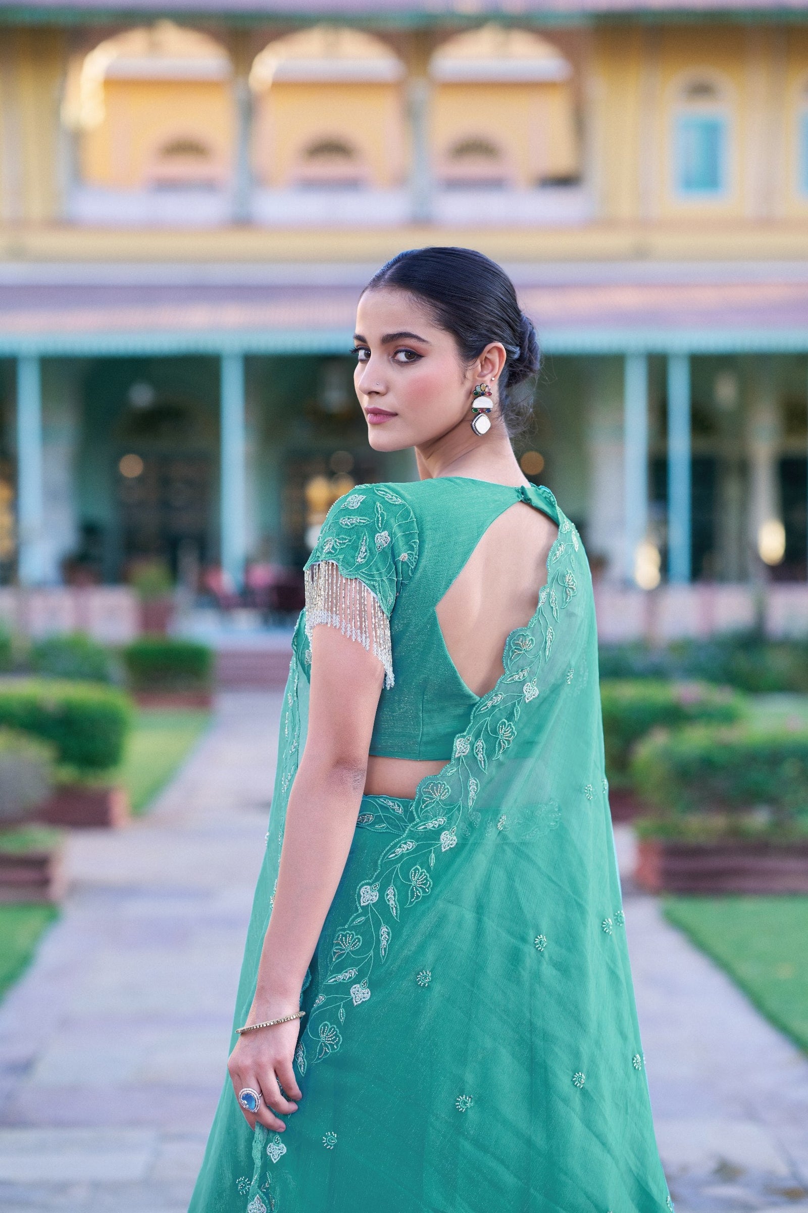 Sky Blue Embroidered Lehenga Choli ClothsVilla