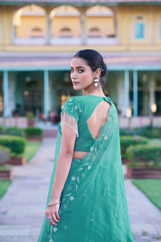 Sky Blue Embroidered Lehenga Choli ClothsVilla