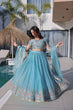 Load image into Gallery viewer, Sky Blue Fendi Silk Lehenga Choli ClothsVilla