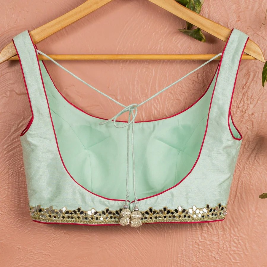 Sky Blue Floral Digital Printed Georgette Lehenga with Foil & Sequins, Art Silk Un-Stitched Blouse with Mirror Work, and Butterfly Net Dupatta – Semi-Stitched Ethnic Set ClothsVilla