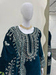 Load image into Gallery viewer, Sky Blue Luxurious Viscose Velvet Plazo Set with Embroidered Dupatta Clothsvilla