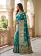 Load image into Gallery viewer, Sky Blue Nylon Satin Zari Weaving Saree ClothsVilla
