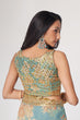 Load image into Gallery viewer, Sky Blue Organza Saree with Sequin Embroidery and Digital Print ClothsVilla