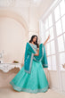 Load image into Gallery viewer, Shimmering Sky Blue Party Wear Lehenga Choli Set - Embroidered Elegance ClothsVilla
