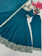Load image into Gallery viewer, Sky Blue Party Wear Pur Vichitra Silk Anarkali Gown with Dupatta Set