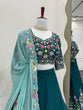 Load image into Gallery viewer, Sky Blue Premium Chinon Silk Lehenga Set with Sequin Work ClothsVilla