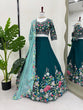 Load image into Gallery viewer, Sky Blue Premium Chinon Silk Lehenga Set with Sequin Work ClothsVilla
