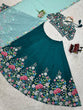 Load image into Gallery viewer, Sky Blue Premium Chinon Silk Lehenga Set with Sequin Work ClothsVilla