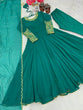 Load image into Gallery viewer, Sky Blue Premium Designer Party Wear Anarkali Gown, Dupatta &amp; Bottom Set Clothsvilla