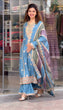 Load image into Gallery viewer, Sky Blue Premium Designer Partywear Readymade Top, Plazzo &amp; Dupatta Set ClothsVilla