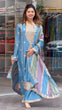 Load image into Gallery viewer, Sky Blue Premium Designer Partywear Readymade Top, Plazzo &amp; Dupatta Set ClothsVilla