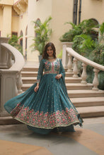 Load image into Gallery viewer, Sky Blue Premium Designer Ready-to-Wear Top-Sharara-Dupatta Collection Clothsvilla