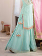 Load image into Gallery viewer, Sky Blue Premium Designer Sharara Set ClothsVilla