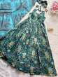 Load image into Gallery viewer, Sky Blue Premium Digital Printed Organza Anarkali Gown Set with Designer Dupatta ClothsVilla
