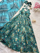 Load image into Gallery viewer, Sky Blue Premium Digital Printed Organza Anarkali Gown Set with Designer Dupatta ClothsVilla