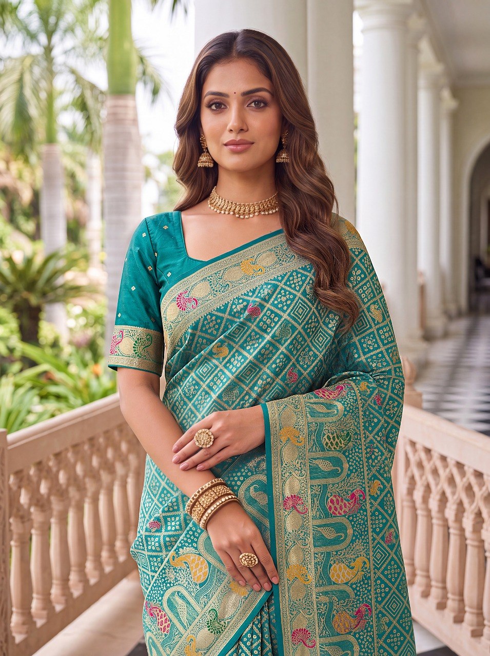 Sky Blue Pure Nylon Saree with Zari Work ClothsVilla
