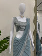 Load image into Gallery viewer, Sky Blue Ready-to-Wear Lehenga Saree – Elegant &amp; Stylish