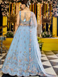 Load image into Gallery viewer, Sky Blue Satin Silk Sequin &amp; Embroidery Lehenga Choli with Net Dupatta – Fully Stitched ClothsVilla