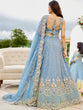 Load image into Gallery viewer, Sky Blue Satin Silk Sequins &amp; Embroidery Lehenga Choli with Ethnic Dupatta – Fully Stitched ClothsVilla