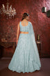 Load image into Gallery viewer, Sky Blue Sequin Embroidered Lehenga Choli Set - Regal Elegance - Designer Wear ClothsVilla