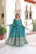 Load image into Gallery viewer, Sky Blue Sequins Embroidered Gown with Dupatta