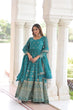 Load image into Gallery viewer, Sky Blue Sequins Embroidered Gown with Dupatta