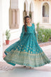 Load image into Gallery viewer, Sky Blue Sequins Embroidered Gown with Dupatta