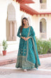 Load image into Gallery viewer, Sky Blue Sequins Embroidered Gown with Dupatta