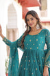 Load image into Gallery viewer, Sky Blue Sequins Embroidered Gown with Dupatta