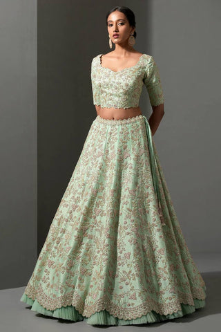 Milky Showstopper Mulberry Silk Lehenga Set – Steal the Spotlight! ClothsVilla