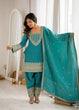 Load image into Gallery viewer, Sky Blue Silk Farshi Shalwar Suit ClothsVilla
