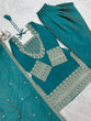 Load image into Gallery viewer, Sky Blue Silk Farshi Shalwar Suit ClothsVilla