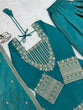 Load image into Gallery viewer, Sky Blue Silk Farshi Shalwar Suit ClothsVilla