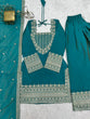 Load image into Gallery viewer, Sky Blue Silk Farshi Shalwar Suit ClothsVilla