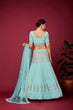 Load image into Gallery viewer, Sky Blue Thread Work Lehenga Choli Set ClothsVilla