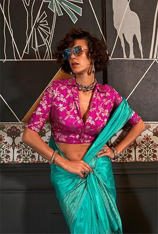 Sky Blue Timeless Blended Silk Saree – A Perfect Blend of Tradition & Elegance ClothsVilla