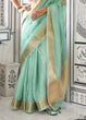Load image into Gallery viewer, Sky Blue Timeless Elegance Moss Chiffon Silk Saree – Grand &amp; Bestselling Design ClothsVilla