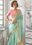 Sky Blue Timeless Elegance Moss Chiffon Silk Saree – Grand & Bestselling Design ClothsVilla