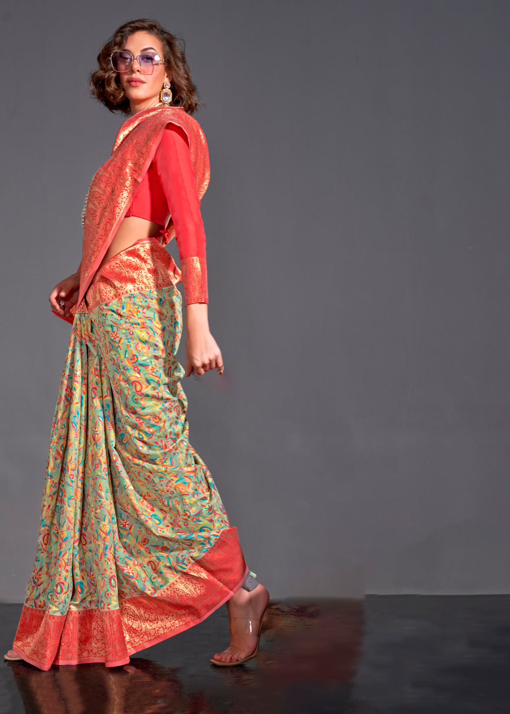 Sky Blue Versatile Elegance Modal Silk Saree – Effortless Style for Every Occasion ClothsVilla
